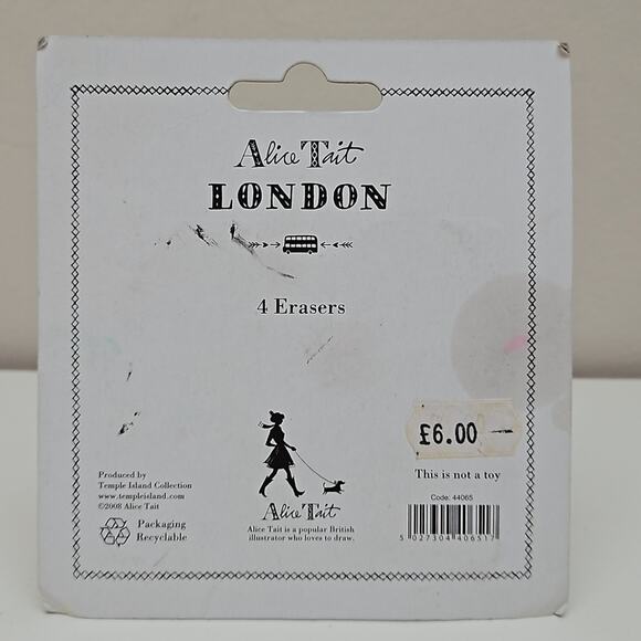 Alice Tait London UK Themed Erasers | Set of 4 - Picture 4 of 8